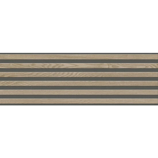 Faianta Jarel Oak Mate 30x90 cm, rectificata, model riflaj, finisaj mat, maro