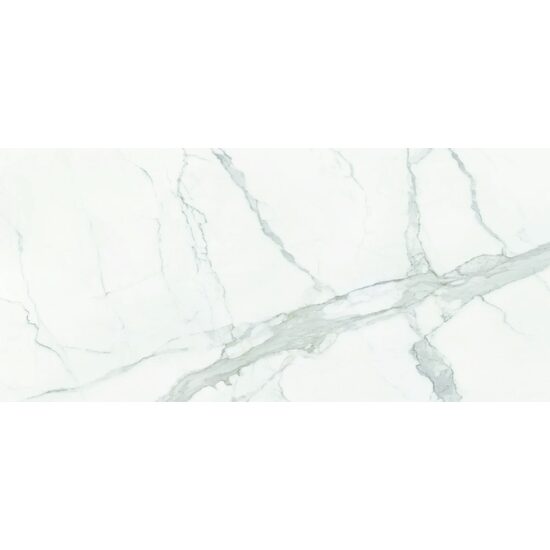 Lastra - placa mare gresie XXL - Statuario White 120x260 cm, rectificata, model marmura, finisaj lucios, alb