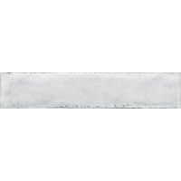 Faianta Rhory White Brillo 5x25 cm, model ciment, finisaj lucios, alb
