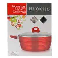 Cratiță aluminiu lve huochu 28 cm cu manere si capac 514-96