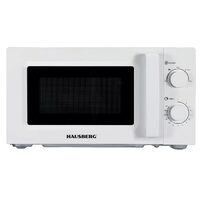 Cuptor cu microunde Hausberg HB-8008AB, 20 L, 700 W, comandă mecanică, 5 trepte de putere, alb