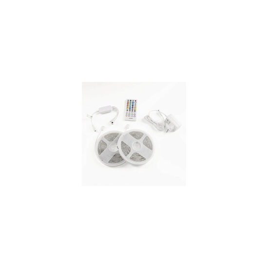 Bandă LED RGB, 12 V, 22 W, 2 × 5M control muzica+telecomanda ALSB5050RGBMU40-10