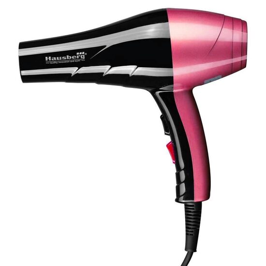 Uscător de par Hausberg HB-26, 2000 W, 2 viteze, 3 temperaturi, negru-roz