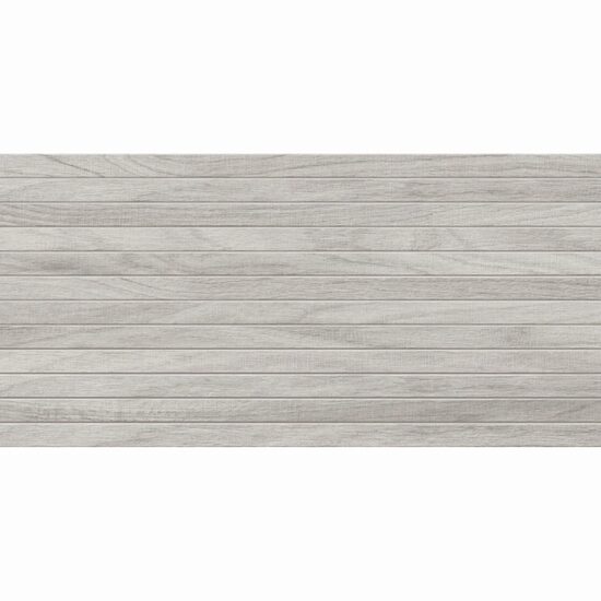 Gresie rectificata Woodline Grey WOD3 60x120 cm, model lemn, gri, finisaj mat