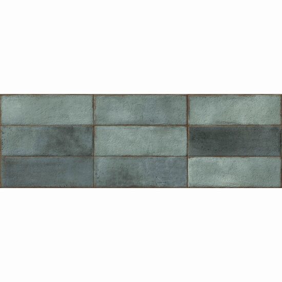 Faianta rectificata Juno Emerald 30x90 cm, model piatra, verde, finisaj lucios