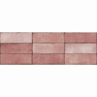 Faianta rectificata Juno Ruby 30x90 cm, model piatra, rosu, finisaj lucios