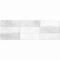 Faianta rectificata Juno Diamond 30x90 cm, model piatra, alb, finisaj lucios