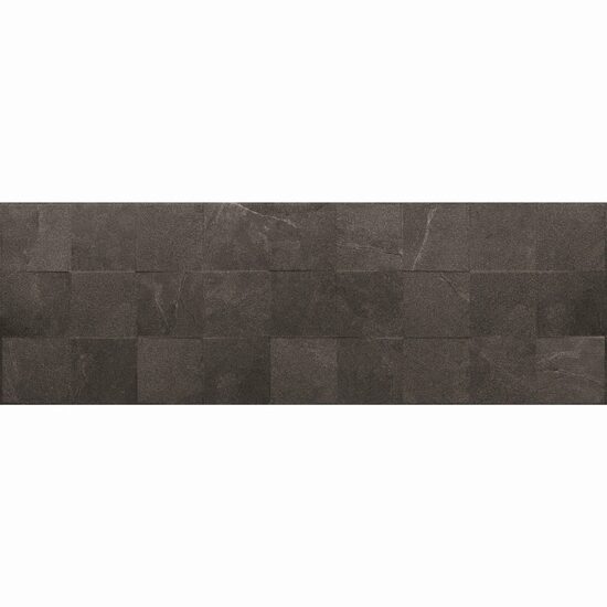 Faianta rectificata Motto Taupe Decofon 30x90 cm, model piatra, maro, finisaj mat