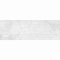 Faianta rectificata Adela White Decofon 30x90 cm, model marmura, alb, finisaj lucios