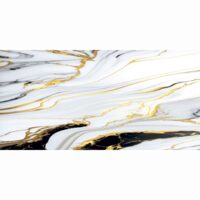 Gresie Cruel Gold 60x120 cm, alb-auriu, model marmura, finisaj lucios