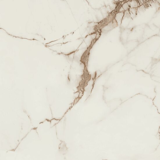 Gresie rectificata Star Line 60x60x0.7cm, alb, model marmura, finisaj lucios