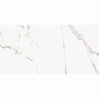 Gresie rectificata Statuario Goya Matte 60x120x0.7cm, alb, model marmura, finisaj mat