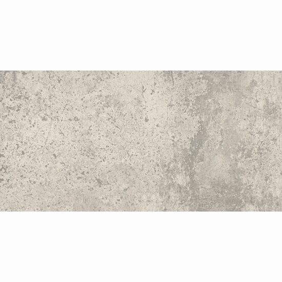 Gresie rectificata Beton Bianco 60x120x0.7cm, alb, model ciment, finisaj semilucios
