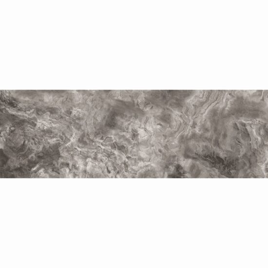 Faianta rectificata Sante Smoke 30x90x0.7cm, gri, model marmura, finisaj lucios