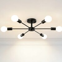 Lustra KJXD-504, 6 x E27, negru, 220 V