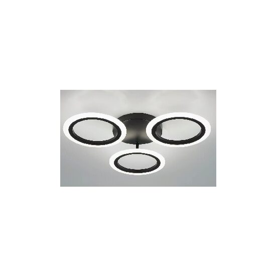 Plafoniera KJXD-300, 3 corpuri, negru, cu telecomanda, 220 V