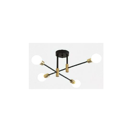 Lustra KJXD-512, 4 x E27, negru-auriu, 220 V