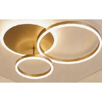 Plafoniera KJXD-394, 30 + 40 cm, auriu, cu telecomanda, 220 V
