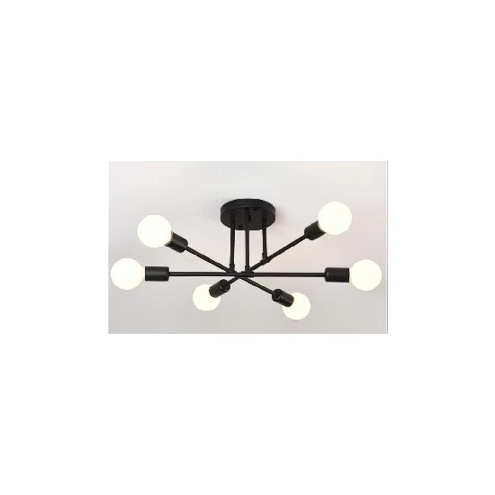 Lustra KJXD-505, 6 x E27, negru, 220 V