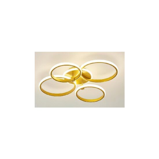 Plafoniera KJXD-359, 58 cm, auriu, cu telecomanda, 220 V