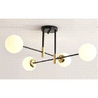 Lustra KJXD-521, 4 x E27, negru-auriu, 220 V