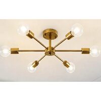 Lustra KJXD-504, 6 x E27, auriu, 220 V