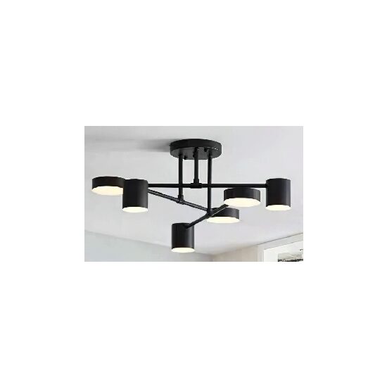 Lustra KJXD-494, 6 corpuri, negru, 220 V