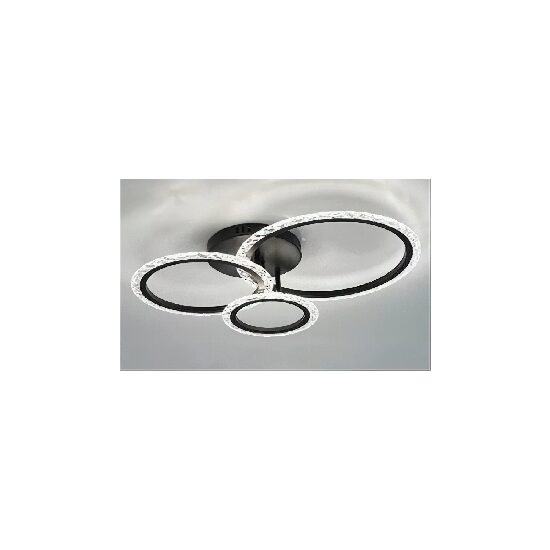 Plafoniera KJXD-301, 3 corpuri, negru, cu telecomanda, 220 V