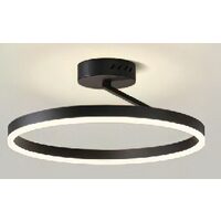 Plafoniera KJXD-387, 50 cm, negru, cu telecomanda, 220 V