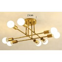 Lustra KJXD-505, 8 x E27, auriu, 220 V