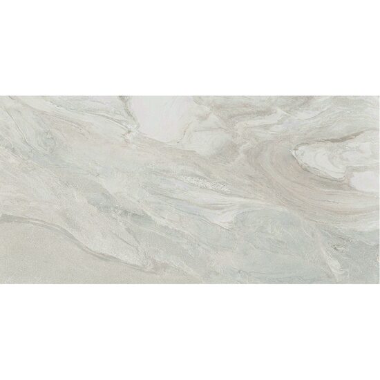 Gresie rectificata Horizon Glow White 60x120 cm, alb, model ciment, finisaj mat