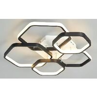 Plafoniera KJXD-348, 54 cm, negru, cu telecomanda, 220 V