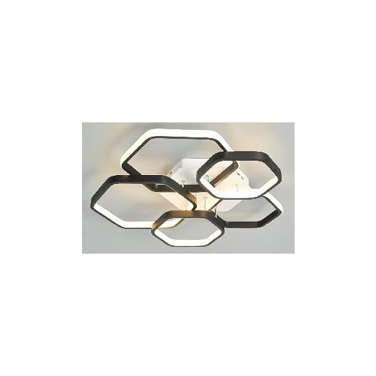 Plafoniera KJXD-348, 54 cm, negru, cu telecomanda, 220 V