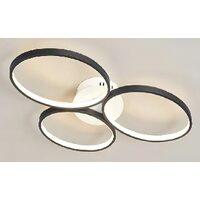 Plafoniera KJXD-345, 66 cm, negru, cu telecomanda, 220 V