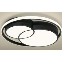 Plafoniera KJXD-035, 48 cm, negru, cu telecomanda, 220 V