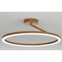 Plafoniera KJXD-103, 50 cm, aspect lemn, cu telecomanda, 220 V