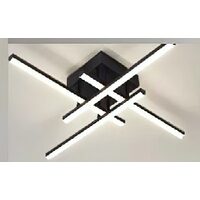 Lustra KJXD-329, 4 brate, negru, cu telecomanda, 220 V