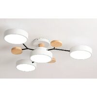 Lustra KJXD-500, 4 corpuri, alb, cu telecomanda, 220 V