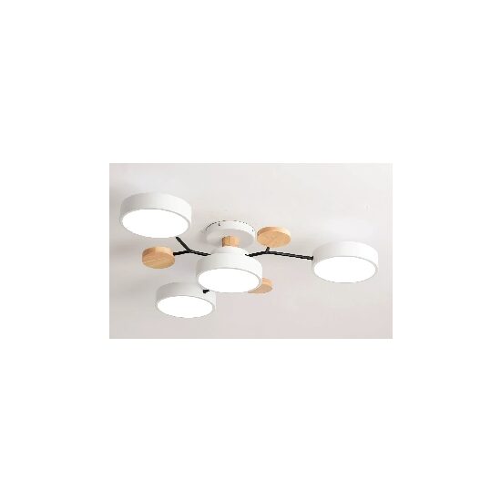 Lustra KJXD-500, 4 corpuri, alb, cu telecomanda, 220 V