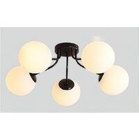 Lustra KJXD-524, 5 x E27, negru, 220 V