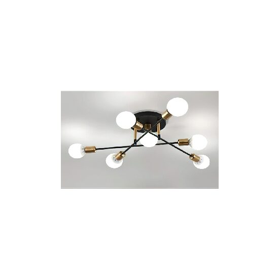 Lustra KJXD-511, 7 x E27, negru-auriu, 220 V