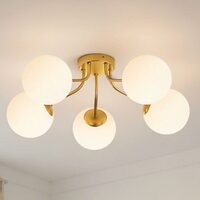 Lustra KJXD-524, 5 x E27, auriu, 220 V