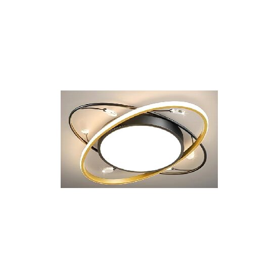 Plafoniera KJXD-149, 50 cm, negru-auriu, cu telecomanda, 220 V