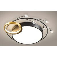 Plafoniera KJXD-152, 50 cm, negru-auriu, cu telecomanda, 220 V