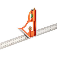 Riglă multifuncțională din oțel inoxidabil, 30 cm, cod 72-125