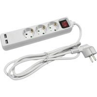 Prelungitor 3 prize, 2 USB, 1,5 m, 3G1.5