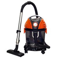 Aspirator cu filtrare prin apă Samus Aquafilter Orange, 1550 W, aspirare umedă și uscată, rezervor 15 L, filtru HEPA, funcție de suflare, negru/portocaliu