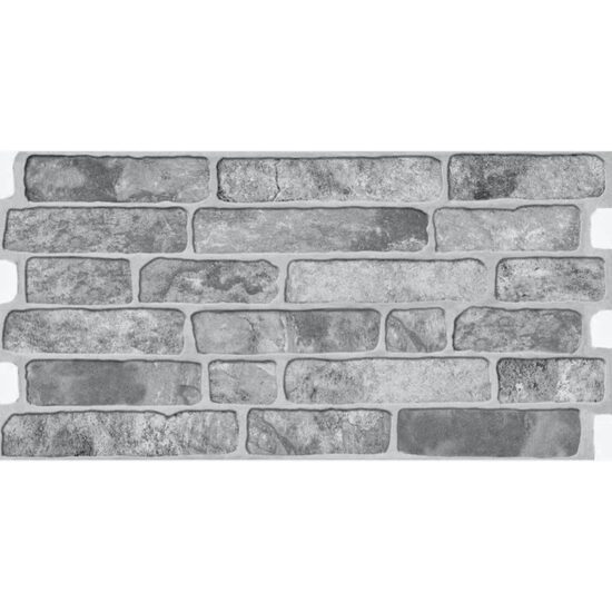 Gresie Brick Gray, model caramida, 10790410 , 30x60 cm, culoare gri, finisaj mat 