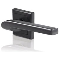 Set manere negru siena cu rozete cilindru incluse, aluminiu, 8 mm