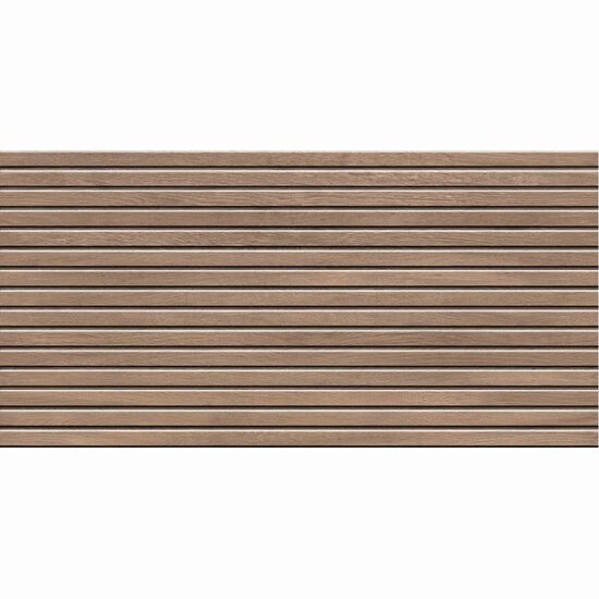Gresie Kaoru Oak Rect Mat 59.5x119.2 cm, maro inchis, finisaj mat, model dungi